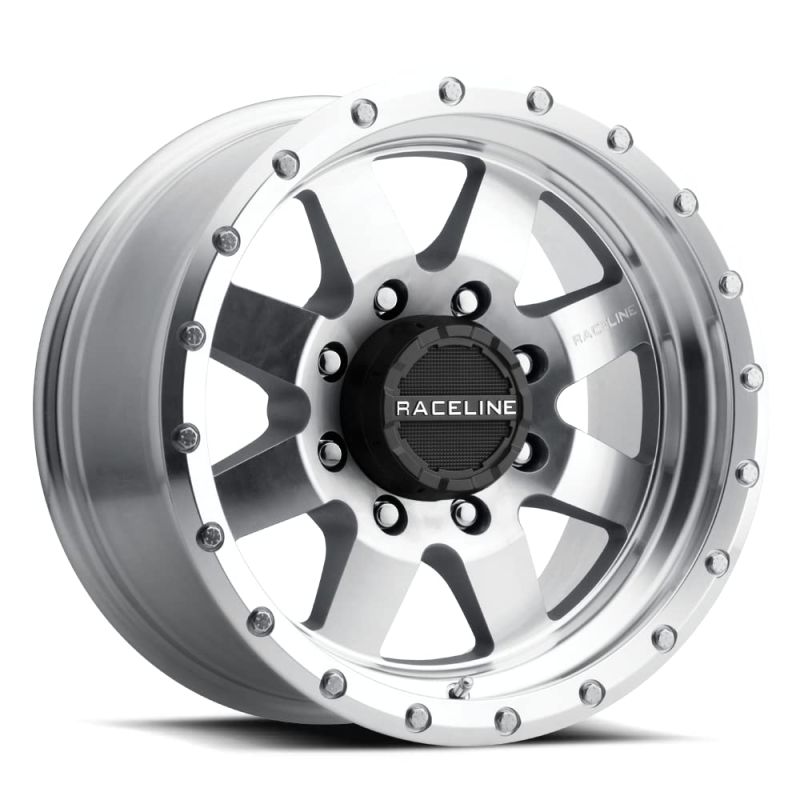 Raceline 935MC Defender 17x9in / 5x127 BP / 0mm Offset / 83.82mm Bore - Machined Wheel