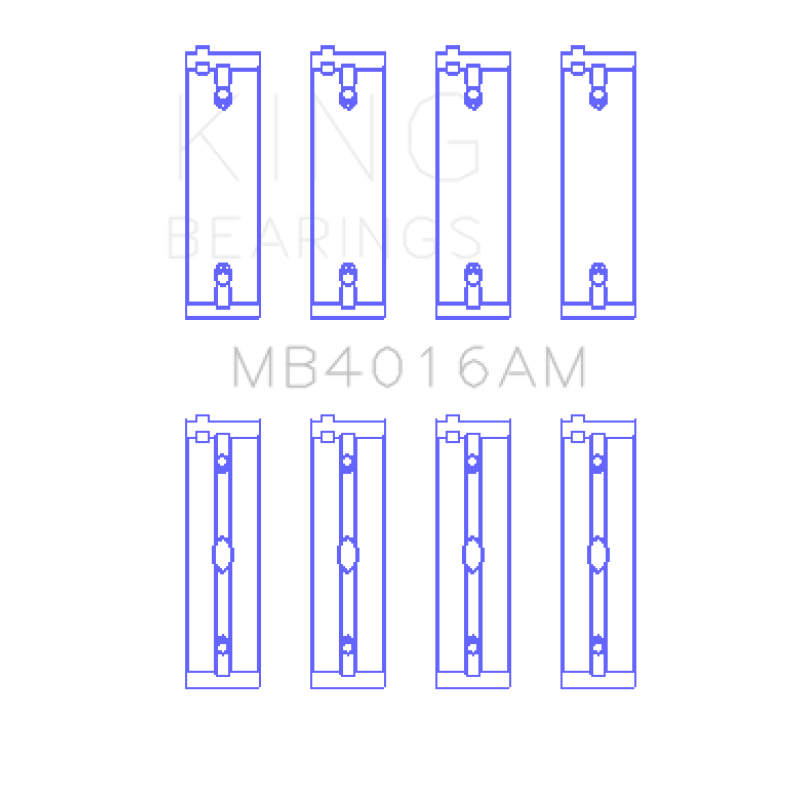King Engine Bearings MB4016AM King Mitsubishi 181CI 3.0L 6G72 V6 Main Bearing Set - Size STD