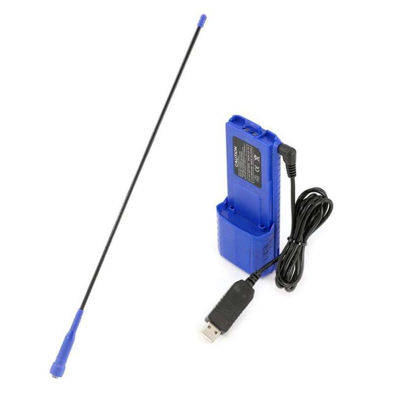 Rugged Radios GOFURTHER-BUNDLE GO FURTHER BUNDLE (for V3/RH5R Radios) LR Antenna XL Batt w/USB Charging Cable
