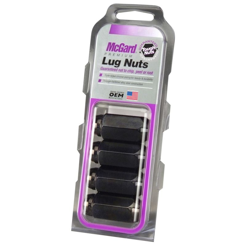 McGard (64072 14X1.5 MCG LUG NUT PKG/4 CONE BLACK (22mm HEX)-OAL 1.635")