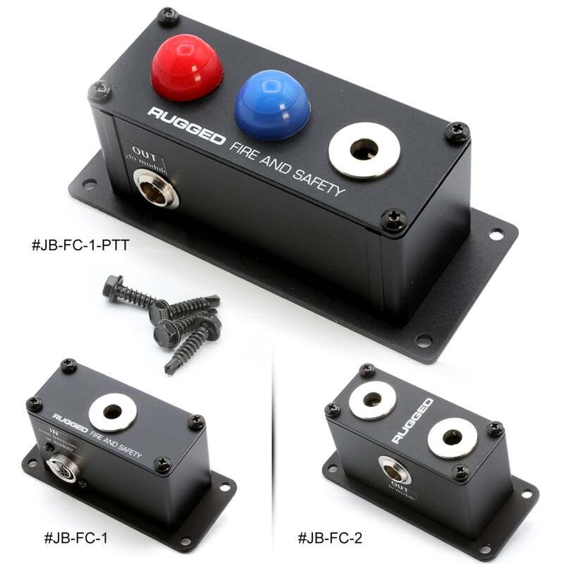 Rugged Radios JB-FC-1-PTT Jack Box Headset Stations for RRP800 Fire & Safety Intercoms w/ Dual PTT