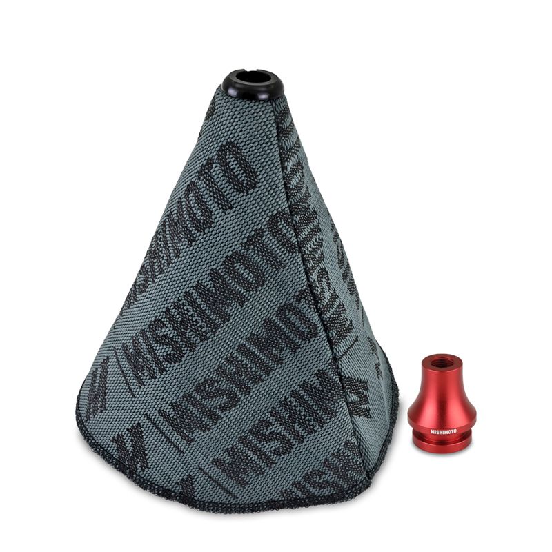 Mishimoto MMB-RECO-RD Shift Boot Cover + Retainer/Adapter Bundle M12x1.25 Red