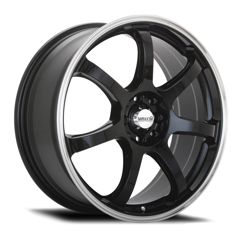Maxxim Knight 15x6.5 8x100/114.3 ET38 Gloss Black Lip Polish