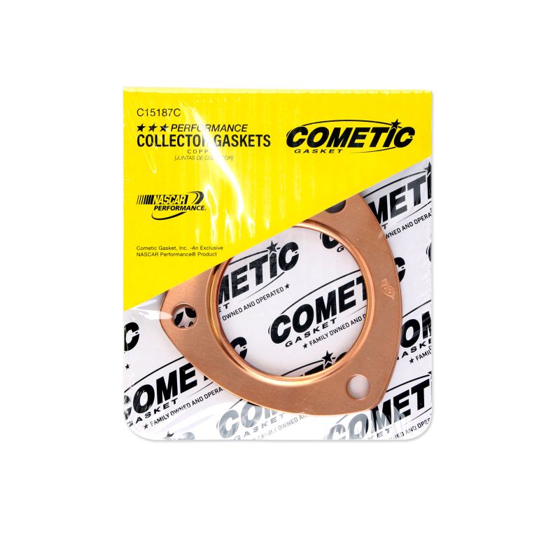 Cometic Gasket C15187C Cometic Exhaust Header Collector Gasket .043in Copper-2.5in Diameter Port-3.5in Bolt Circle-Set
