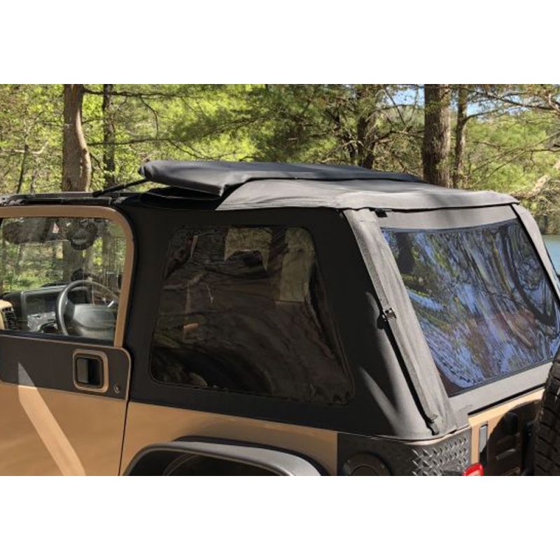 Rampage 139535 18-21 Jeep Wrangler (JL) Unlimited Frameless TrailView Fastback Soft Top Kit - Black Diamond