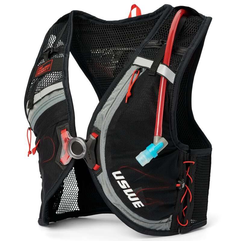 USWE 2080790152 Rush Bike Hydration Vest 8L Black/Grey - Small