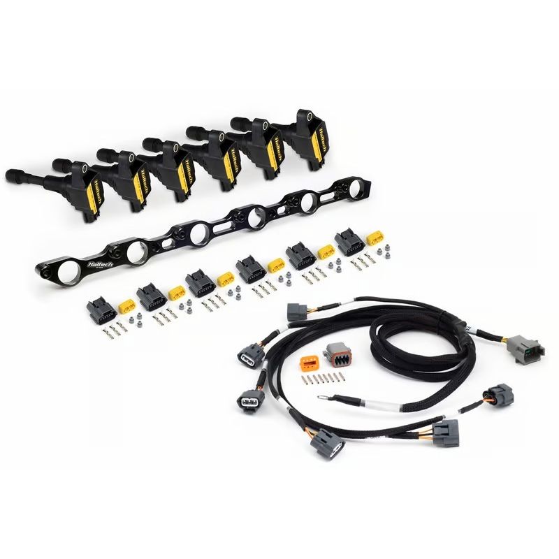 Haltech HT-120201 Toyota JZ R35 Coil Conversion Kit w/Bracket Coils Connectors & Harness (1JZ/1JZ VVT/2JZ)