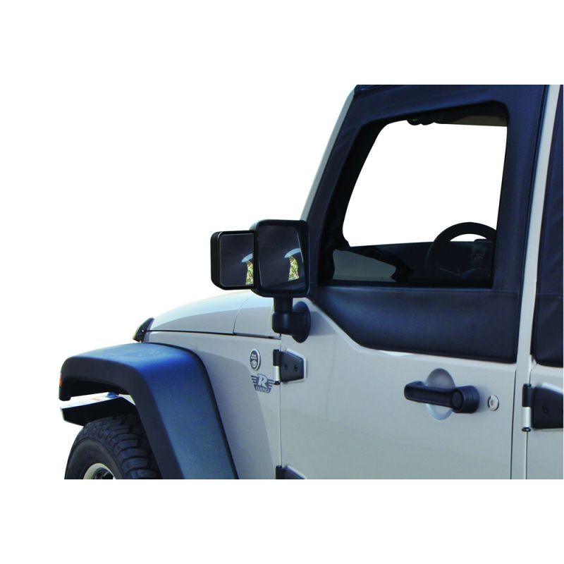Rampage 2007-2018 Jeep Wrangler(JK) Mirror Extensions - Black