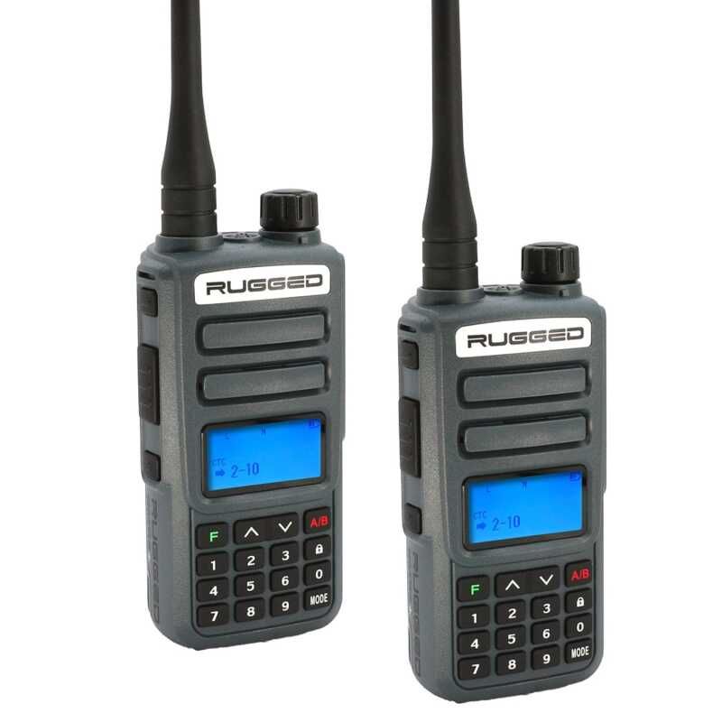Rugged Radios GMR2-PLUS-2-PACK 2 PACK - Rugged GMR2 PLUS - GMRS / FRS Two Way Handheld Radios Grey