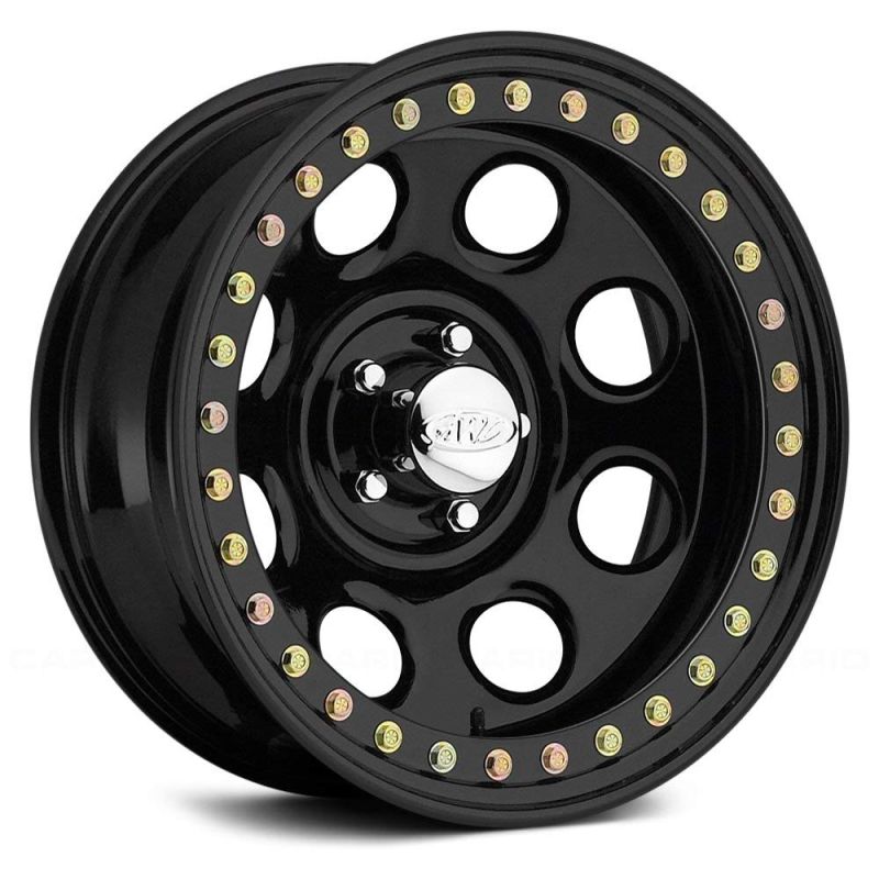 Raceline RT81 Rock 8 15x8in / 5x114.3 BP / -19mm Offset / 83.82mm Bore - Gloss Black Beadlock Wheel