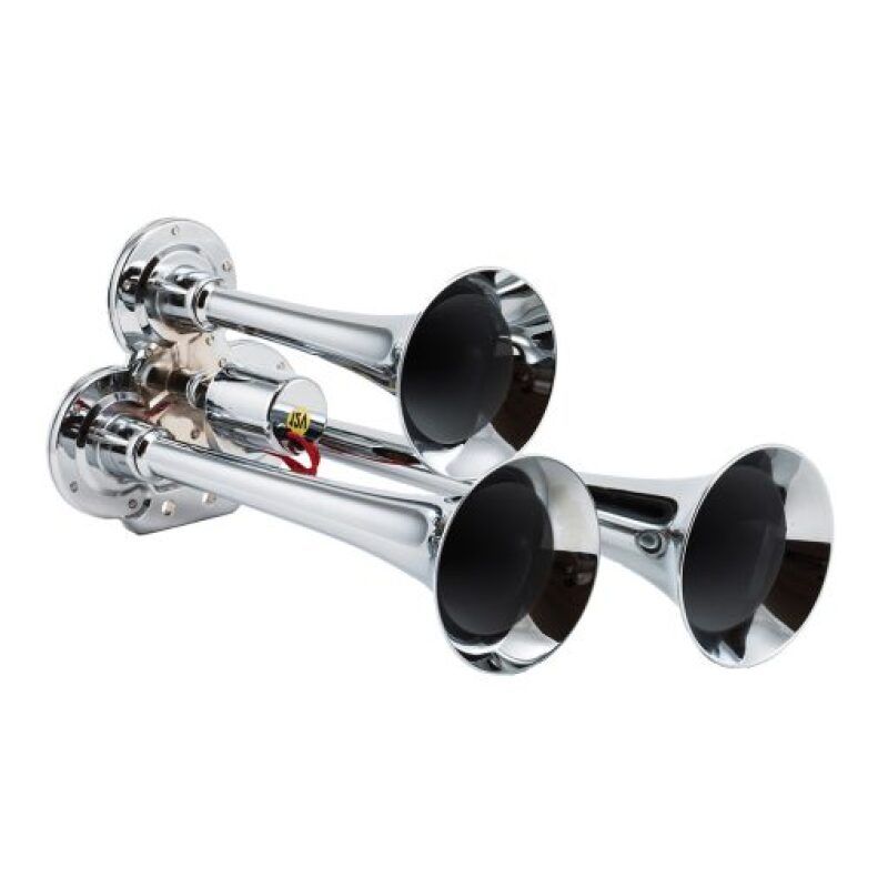 Kleinn Air Horns 130 Kleinn Chrome Triple Horn/ 12.5In/10In/7.5In - Chrome-Plated Zinc Alloy