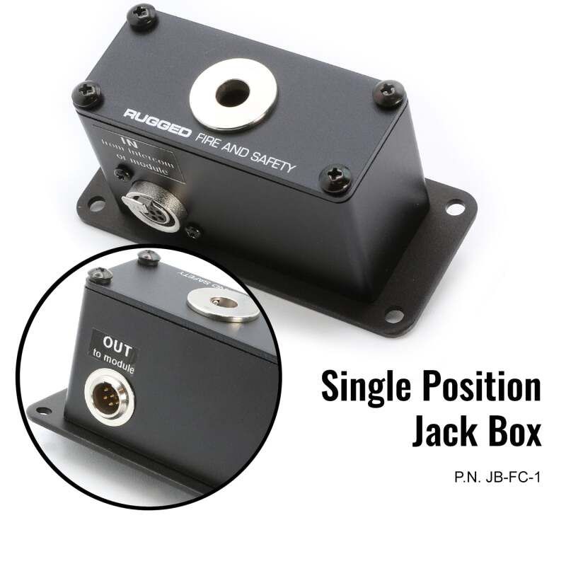 Rugged Radios JB-FC-2 Jack Box Headset Stations for RRP800 Fire & Safety Intercoms Dual Position Jack Box
