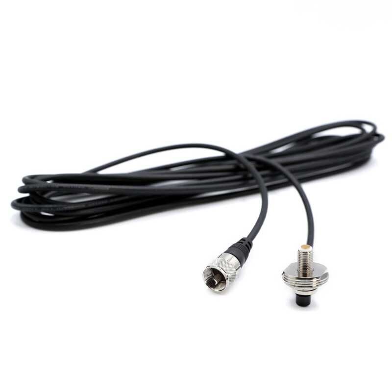 Rugged Radios NMO-TM-U 17 Ft Antenna Coax Cable with 3/8 NMO (TM) Thick Mount