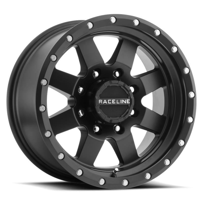 Raceline 935B Defender 17x9in / 6x135 BP / 0mm Offset / 94mm Bore - Satin Black Wheel