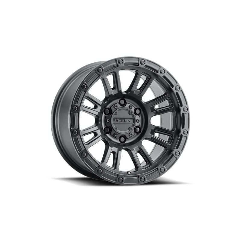 Raceline 956B Compass 17x8in / 5x114.3 BP / 30mm Offset / 72.62mm Bore - Satin Black Wheel