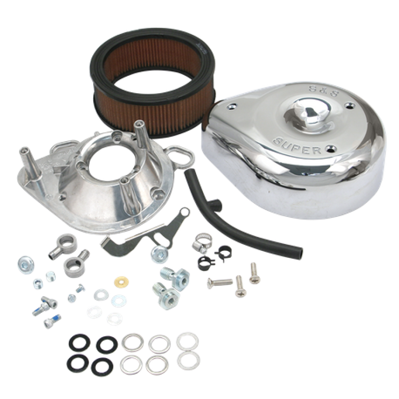 S&S Cycle 17-0404 93-99 BT/91-03 Sportster Models Teardrop Air Cleaner Kit for S&S Super E/G Carb