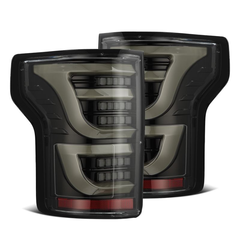 AlphaRex 652030 15-20 Ford F150 Luxx-Series LED Tail Lights Alpha-Black