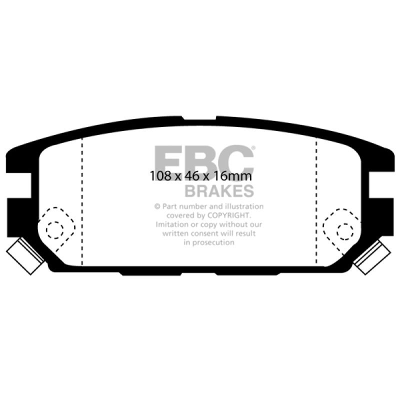 EBC UD532 94-95 Eagle Talon 2.0 Turbo 4WD (2nd Generation)(284mm rear rotor) Ultimax2 Rear Brake Pads