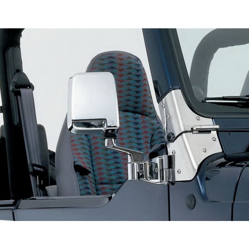 Rampage 1987-1995 Jeep Wrangler(YJ) Half Door Side Mirrors - Chrome