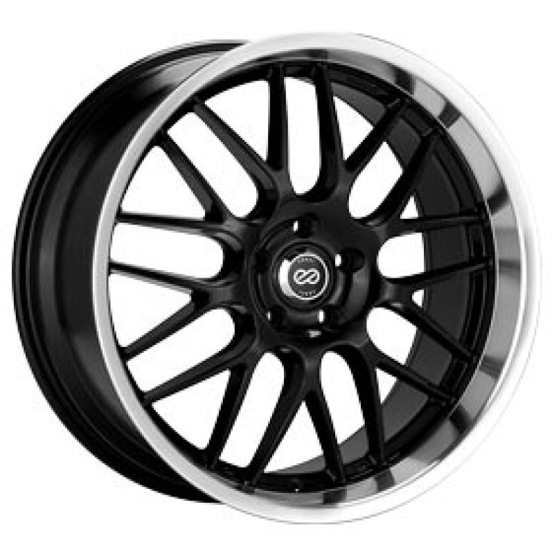 Enkei 469-285-4440BK Lusso 20 x 8.5 40mm Offset 5x112 Bolt Pattern Black w/ Machine Lip Wheel