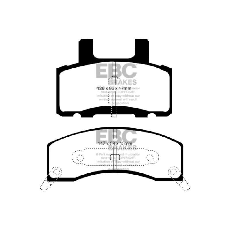 EBC DP61274 90-93 Chevrolet C20 8600 LB Greenstuff Front Brake Pads