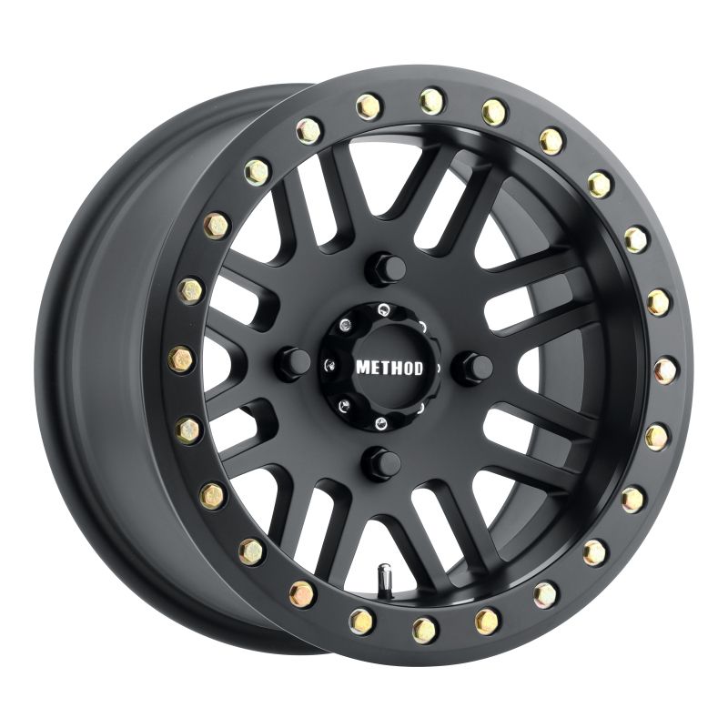 Method Wheels MR40658047544B Method MR406 UTV Beadlock 15x8 / 4+4/0mm Offset / 4x136 / 106mm CB Matte Black Wheel