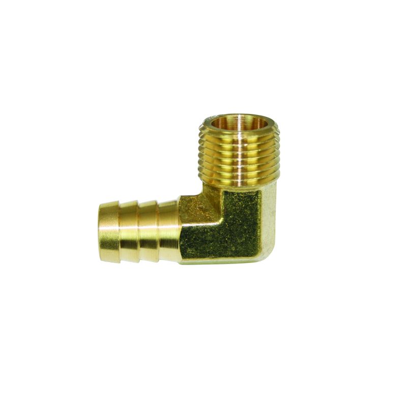 Moroso 22736 90 Degree Fitting - 1/2in NPT to 5/8in Barbed - Brass - Single
