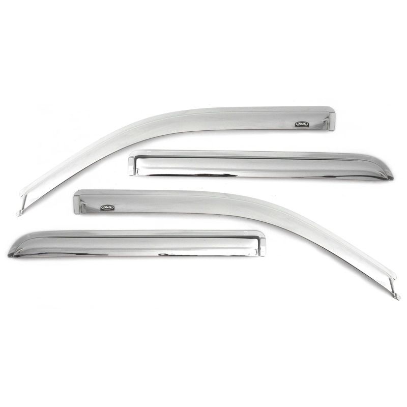 AVS 11-15 Chevy Cruze Ventvisor Outside Mount Front & Rear Window Deflectors 4pc - Chrome
