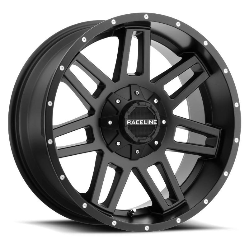 Raceline 931B Injector 16x8in / 5x114.3/5x127 BP / 0mm Offset / 78.1mm Bore - Satin Black Wheel