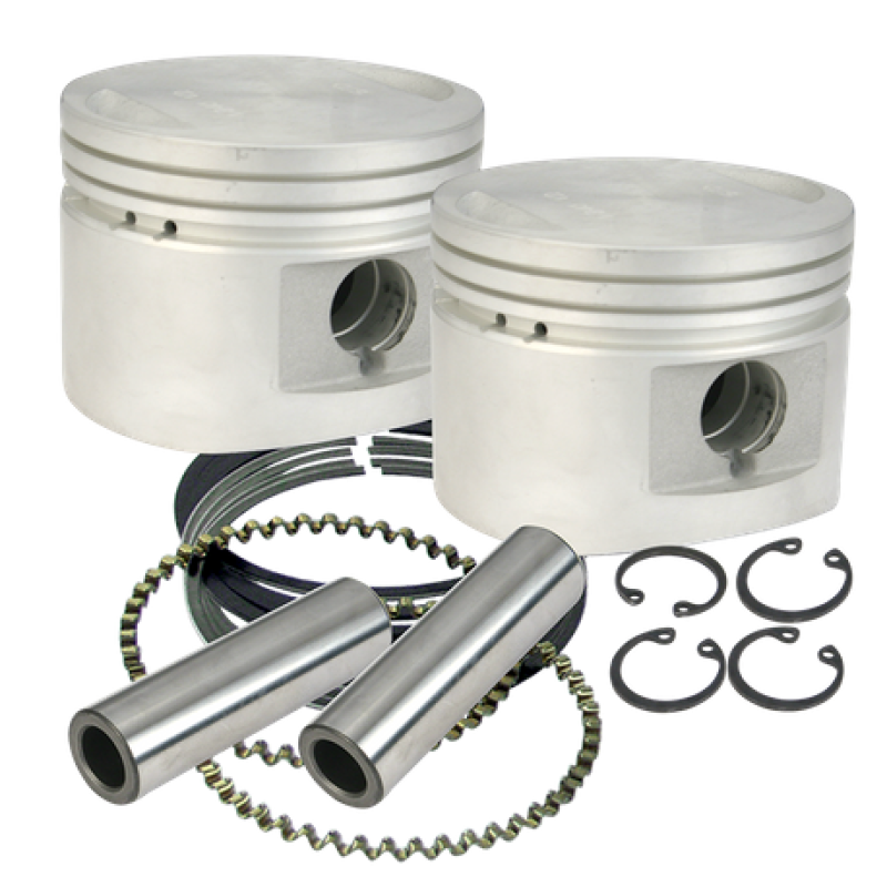 S&S Cycle 920-0027 84-99 BT w/ Stock Heads .020in 80in Cast Flat-Topped Replacement Piston Kit
