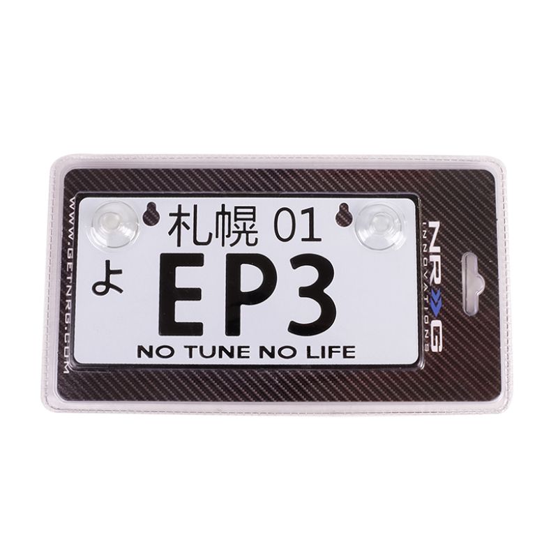 NRG MP-001-EP3 Mini JDM Style Aluminum License Plate (Suction-Cup Fit/Universal) - EP3