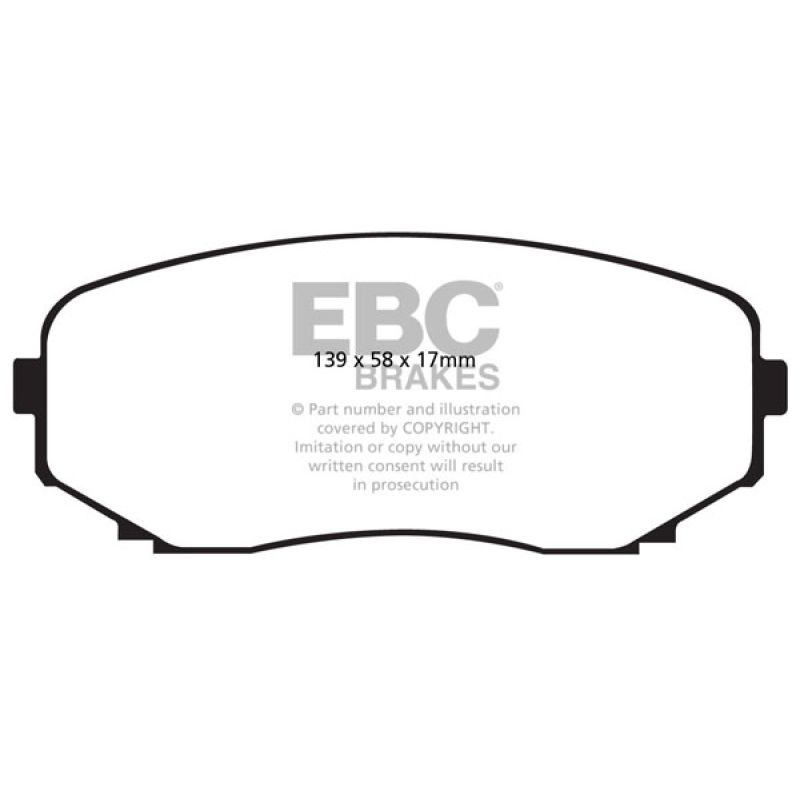 EBC UD1258 11-14 Ford Edge 2.0 Turbo Ultimax2 Front Brake Pads
