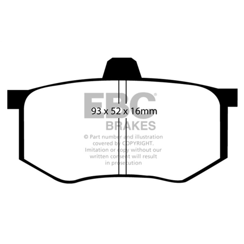 EBC UD1368 08-16 Mitsubishi Lancer Evo 10 2.0 Turbo (1 piece rotor) Ultimax2 Rear Brake Pads