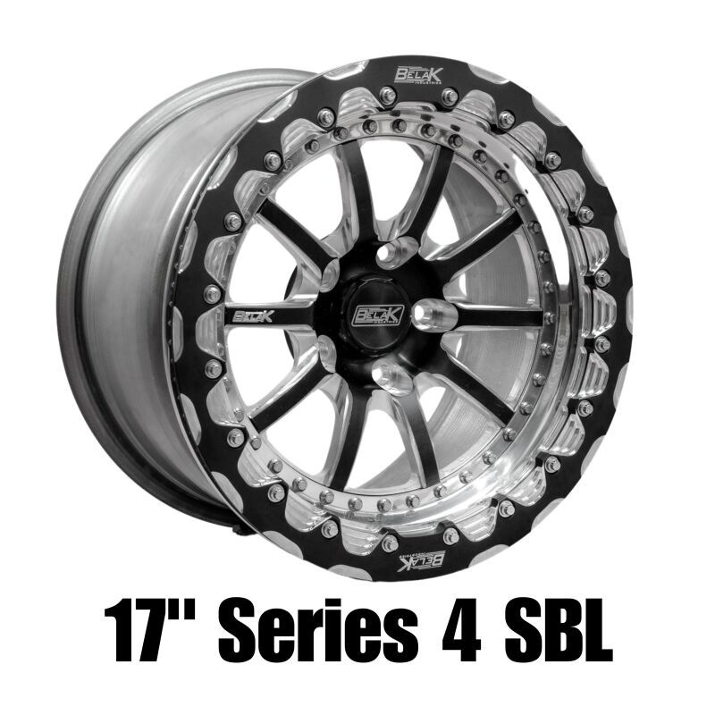 Belak Wheels 17045112S42BS-1PC Belak 17x4.5 / 2.25 BS / 5x112 BP / Series 4 Wheel - Monoblock (Req Spacer/Extended Studs)