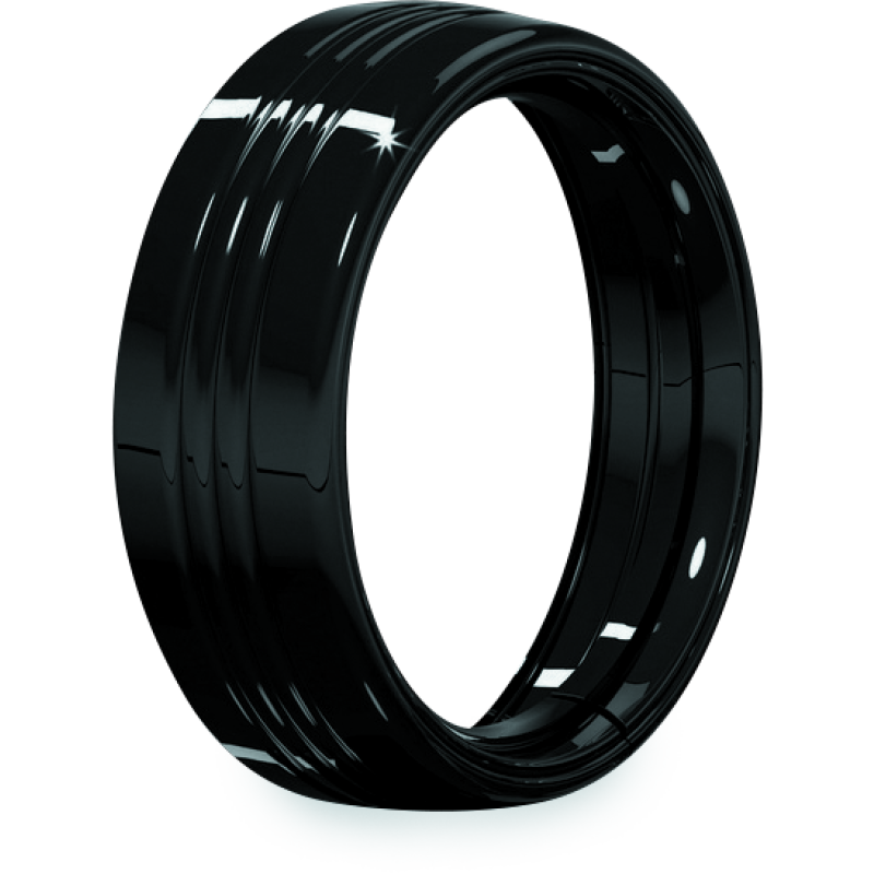 Kuryakyn 7276 7inch Headlamp Trim Ring Gloss Black