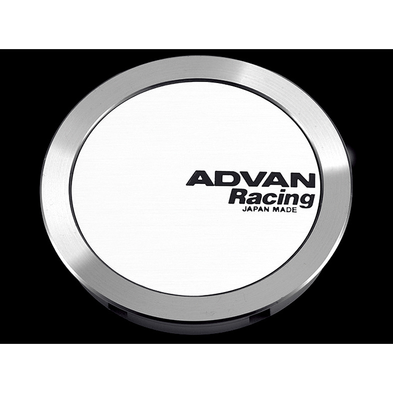 Advan 73mm Full Flat Centercap - White/Silver Alumite