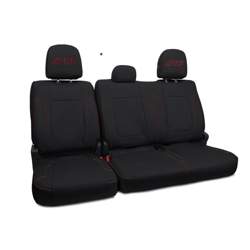 PRP Seats B070-01 PRP 12-14 Ford Raptor Rear Bench Seat Covers - Black w/ Red Stitch
