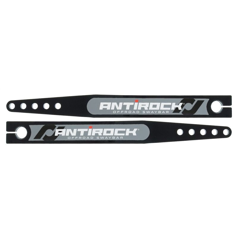 RockJock Antirock Fabricated Steel Sway Bar Arms 20in Long 18.195in C-C 5 Holes w/ Stickers Pair