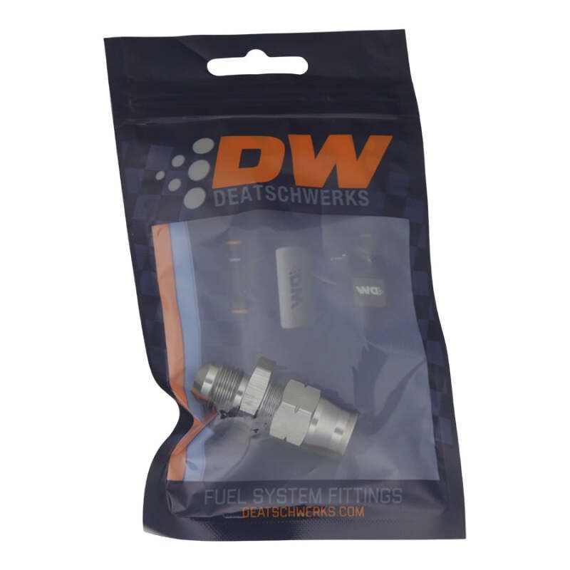 DeatschWerks 6-02-0109 6AN Male Flare to 3/8in Hardline Compression Adapter - Includes 1 Olive Insert
