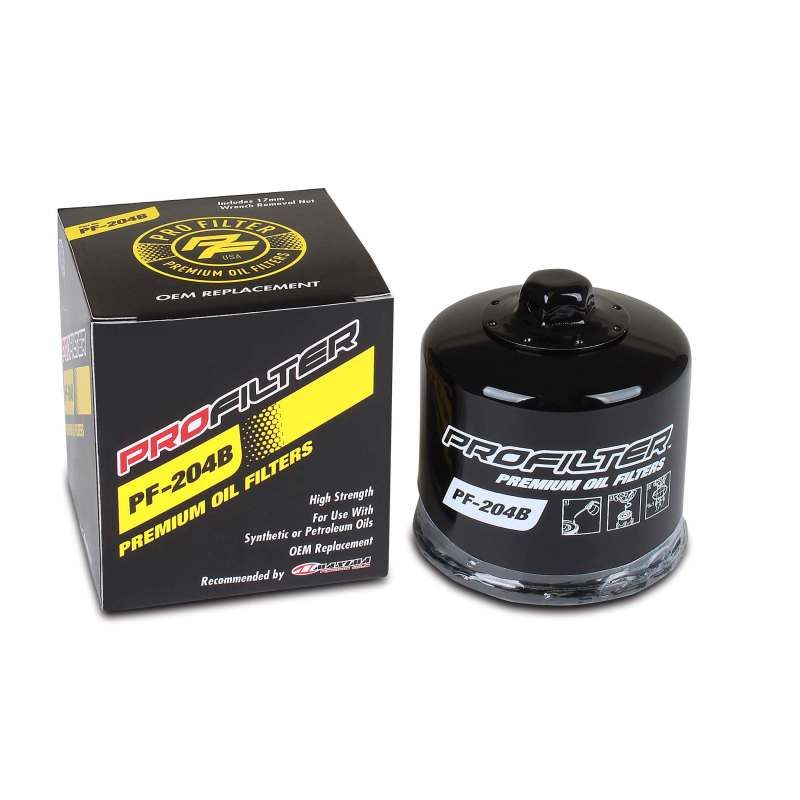 ProFilter PF-204B Arctic Cat/Honda/Kaw/MV Augusta/Triumph/Yam Spin-On Black Various Performance Oil Filter