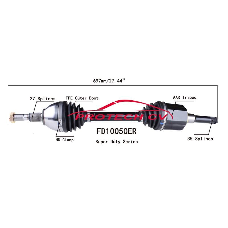 PROTECH AXLES FD10050ER CV Axle Assembly