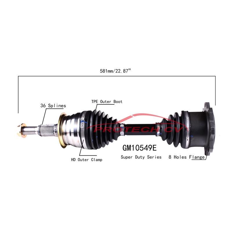 PROTECH AXLES GM10549E CV Axle Assembly