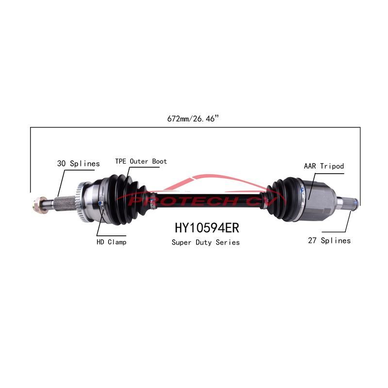 PROTECH AXLES HY10594ER CV Axle Assembly