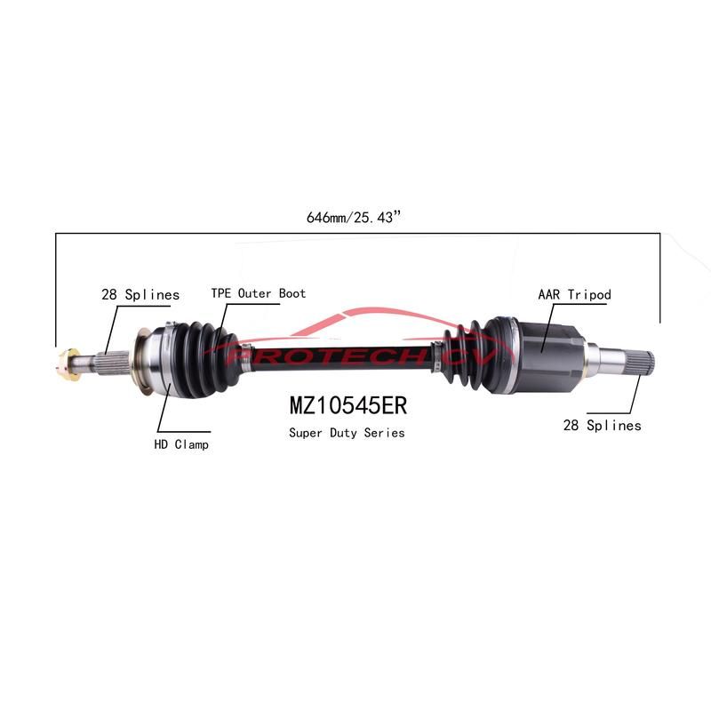 PROTECH AXLES MZ10545ER CV Axle Assembly