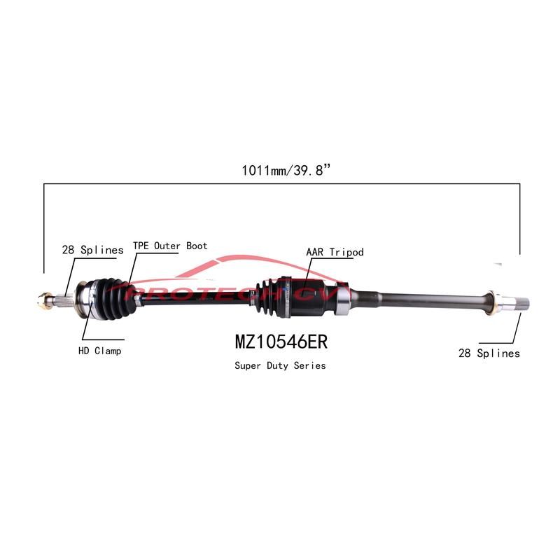 PROTECH AXLES MZ10546ER CV Axle Assembly