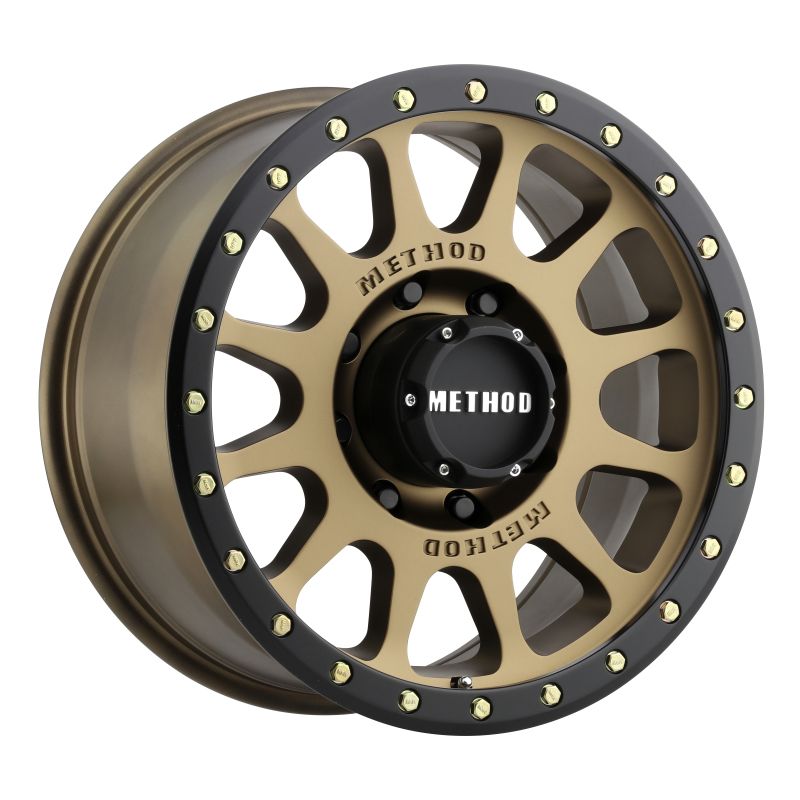 Method Wheels MR30521080918N Method MR305 NV 20x10 -18mm Offset 8x6.5 130.81mm CB Method Bronze/Black Street Loc Wheel