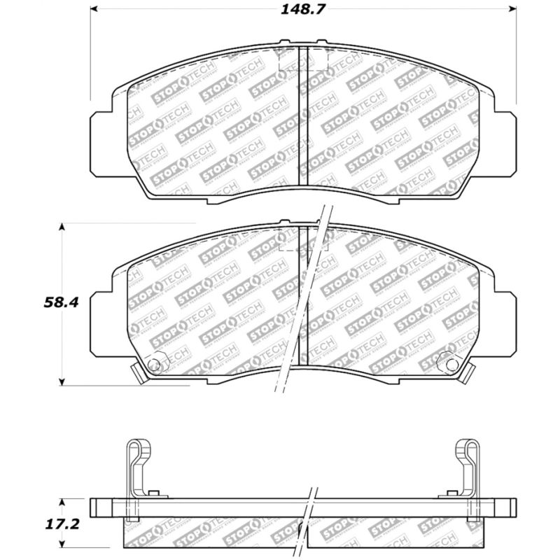 Stoptech 305.07870 Street Select Brake Pads - Front/Rear