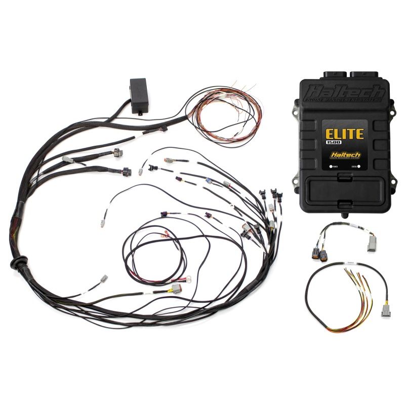 Haltech HT-150985 Elite 1500 Terminated Harness ECU Kit w/ Square EV1 Injector Connectors
