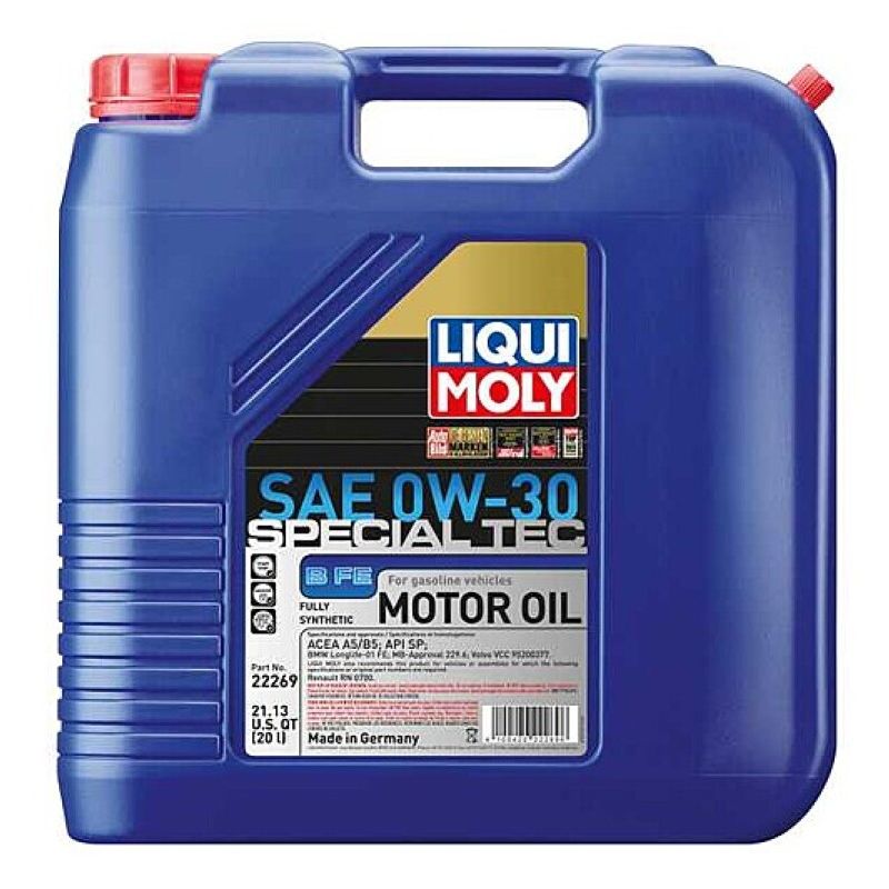 LIQUI MOLY 22269 20L Special Tec B FE Motor Oil SAE 0W30