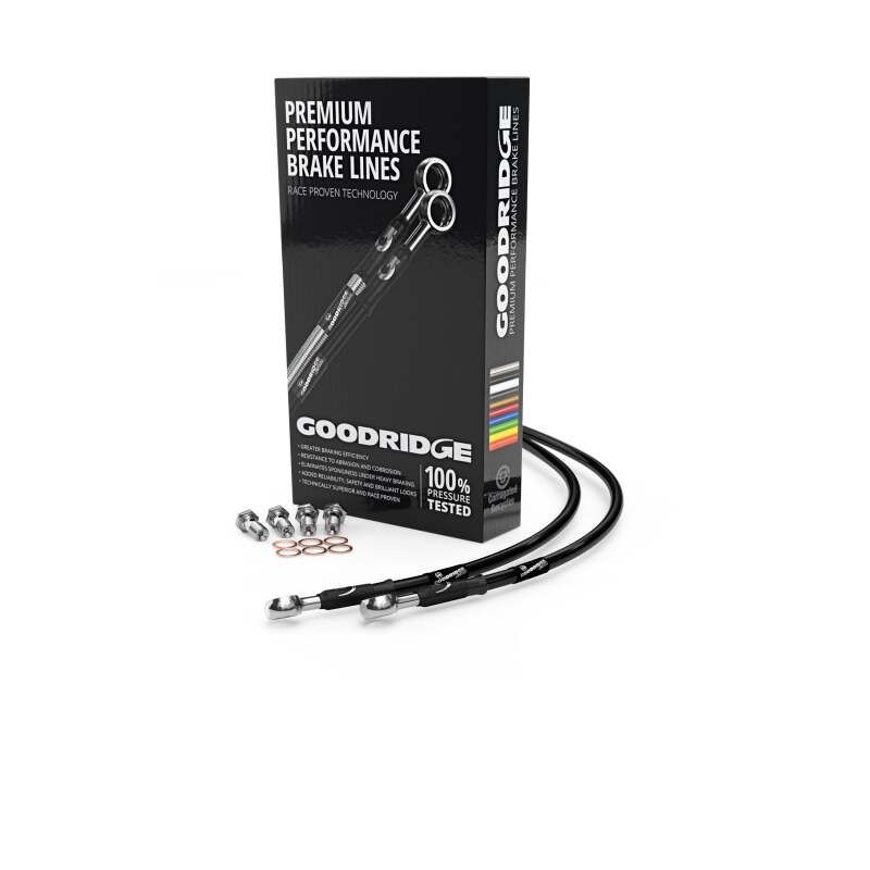 Goodridge KW0510-1FC-BK 94-01 Kawasaki GPZ500S D1-E8 Black Front SS Brake Lines
